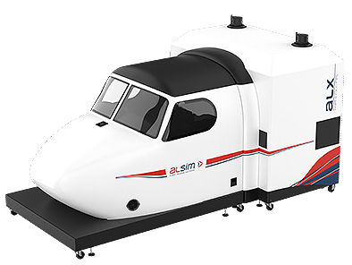 ALSIM ALX fixed‑base flight simulator used for pilot training

